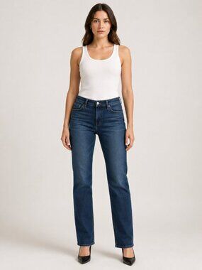 Lee Premium Regular Fit Straight Leg Jeans Blue Size 10 Medium